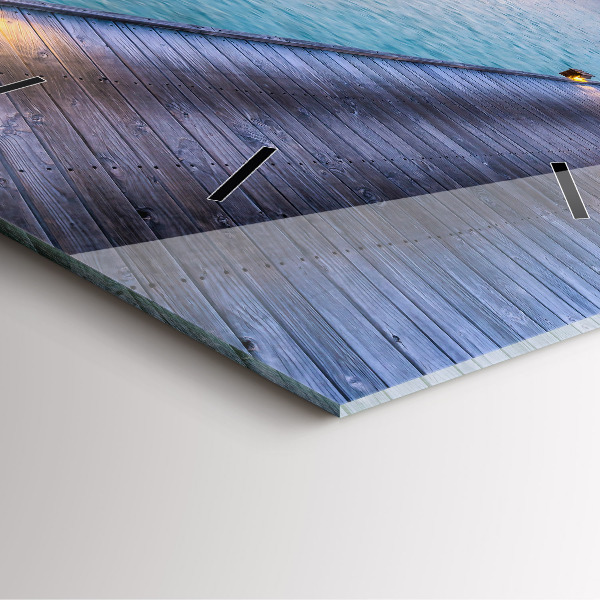 Szögletes fali üvegóra Naplemente Maldív-szigetek