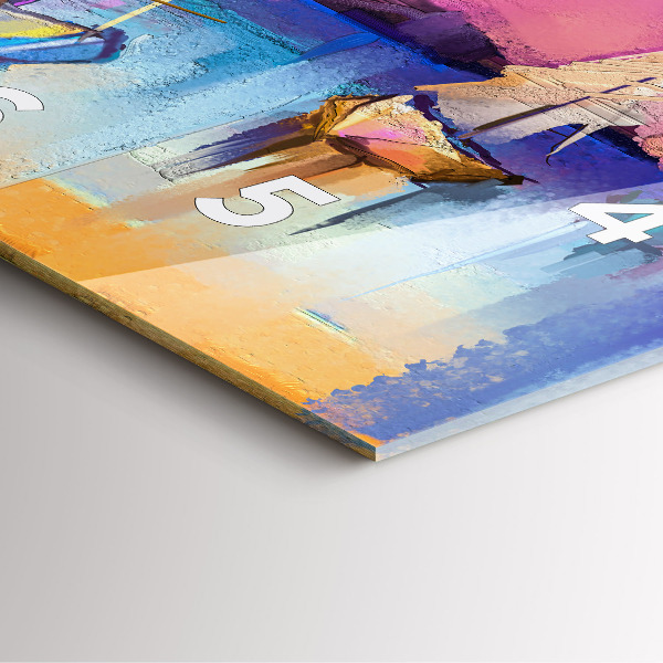 Szögletes fali üvegóra Tengeri tájkép