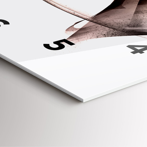 Szögletes fali üvegóra Festett lóprofil