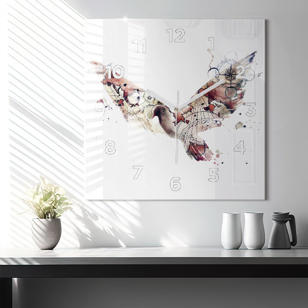 Szögletes fali üvegóra Absztrakt nézet