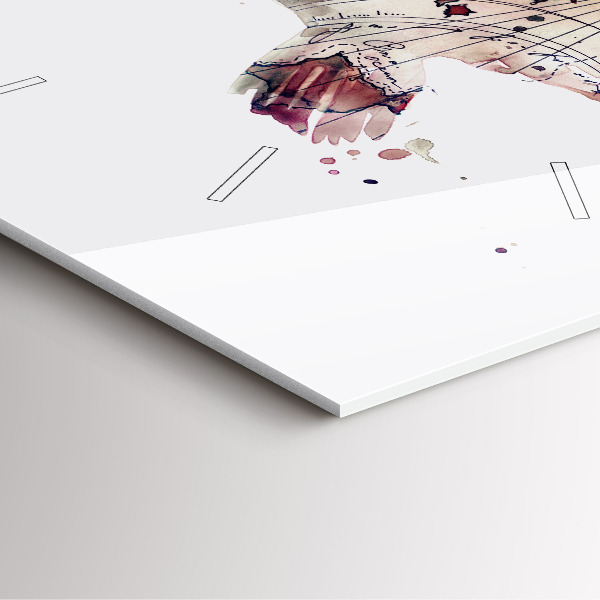 Szögletes fali üvegóra Absztrakt nézet