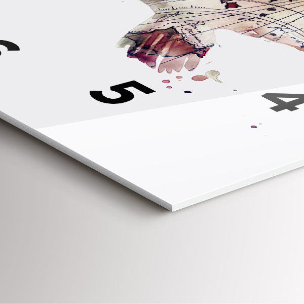 Szögletes fali üvegóra Absztrakt nézet