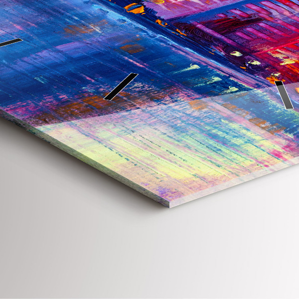 Szögletes fali üvegóra Felhőkarcoló absztrakció