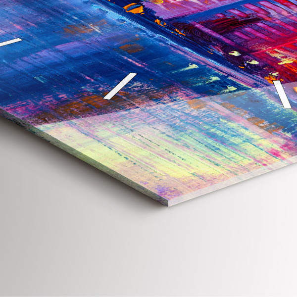 Szögletes fali üvegóra Felhőkarcoló absztrakció