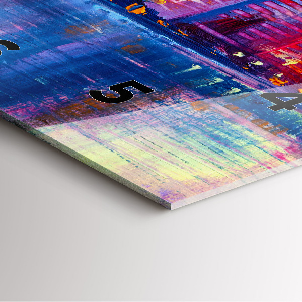 Szögletes fali üvegóra Felhőkarcoló absztrakció