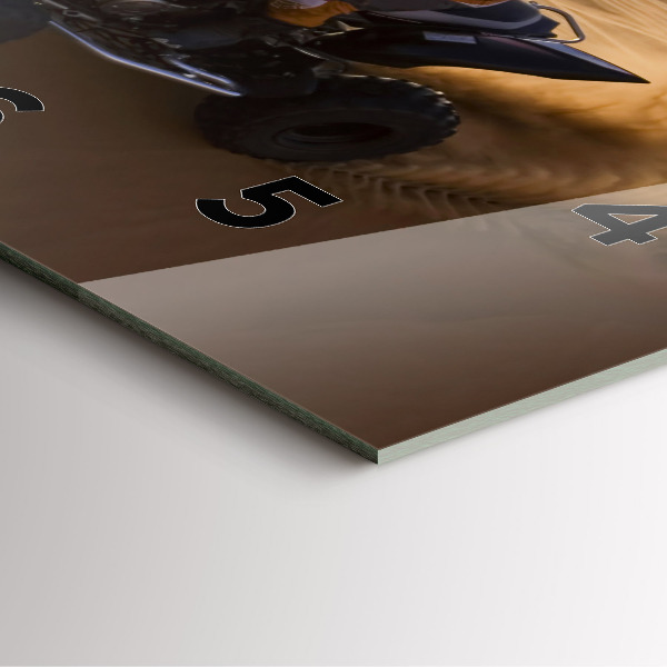 Szögletes fali üvegóra Quad a sivatagban