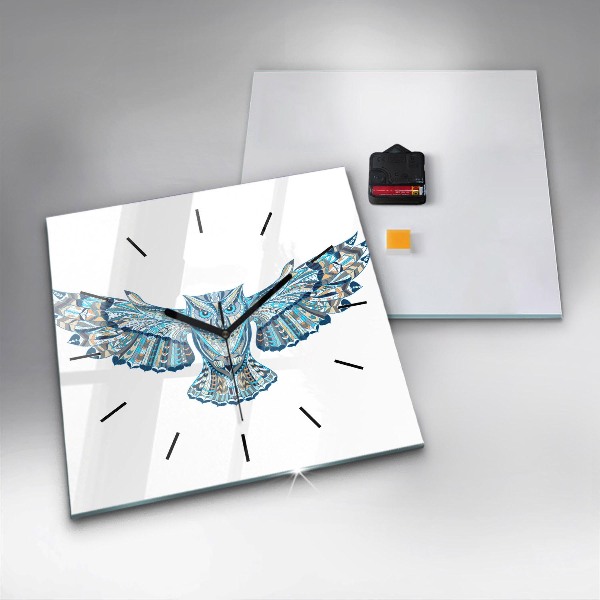 Szögletes fali üvegóra Bagoly repülés közben