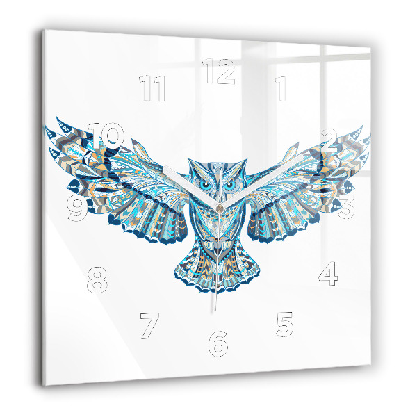 Szögletes fali üvegóra Bagoly repülés közben