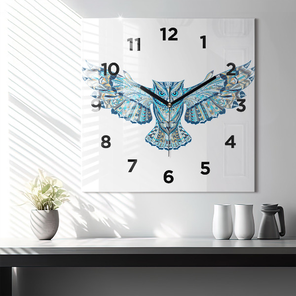 Szögletes fali üvegóra Bagoly repülés közben