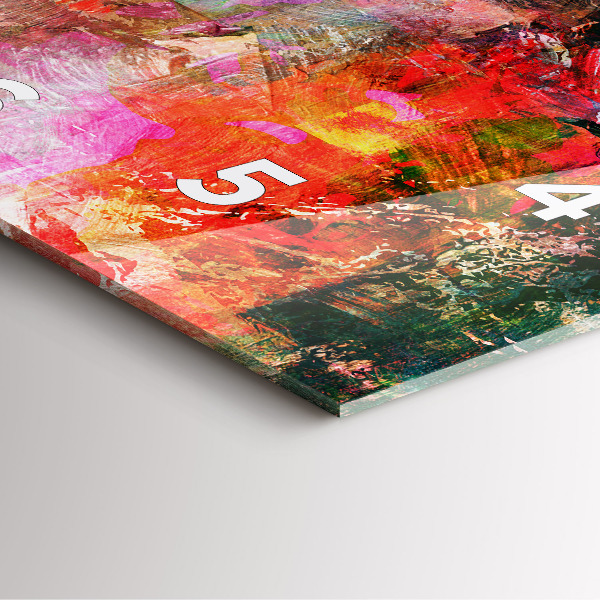 Szögletes fali üvegóra Absztrakt kompozíció