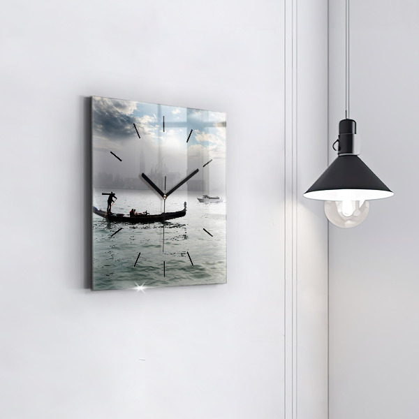 Szögletes fali üvegóra Gondola Velencében