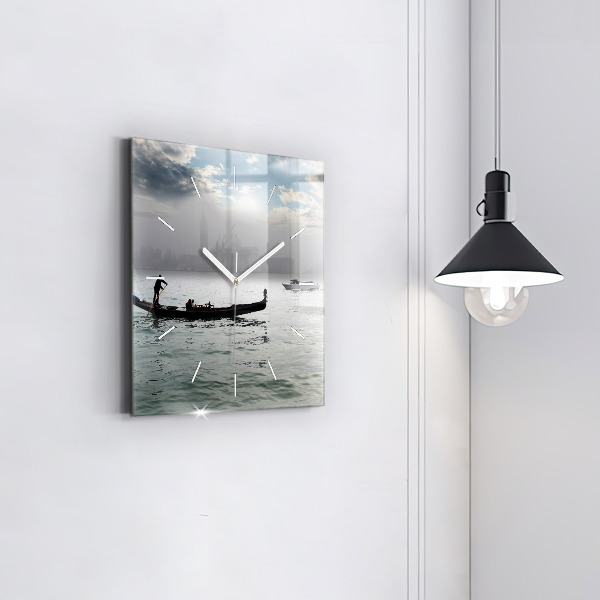 Szögletes fali üvegóra Gondola Velencében