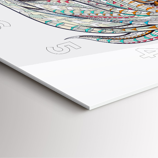 Szögletes fali üvegóra Ló illusztráció