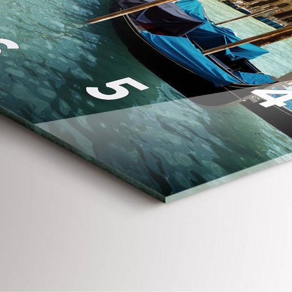 Szögletes fali üvegóra Gondolák Velence Olaszország