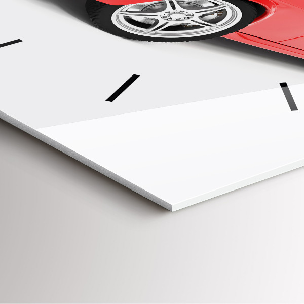 Szögletes fali üvegóra Sportautó