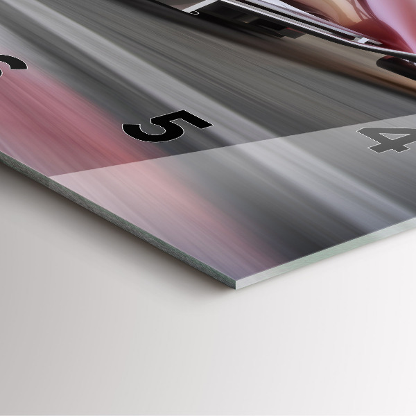 Szögletes fali üvegóra Sport versenyautó