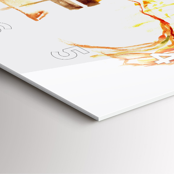 Szögletes fali üvegóra Őszi táj