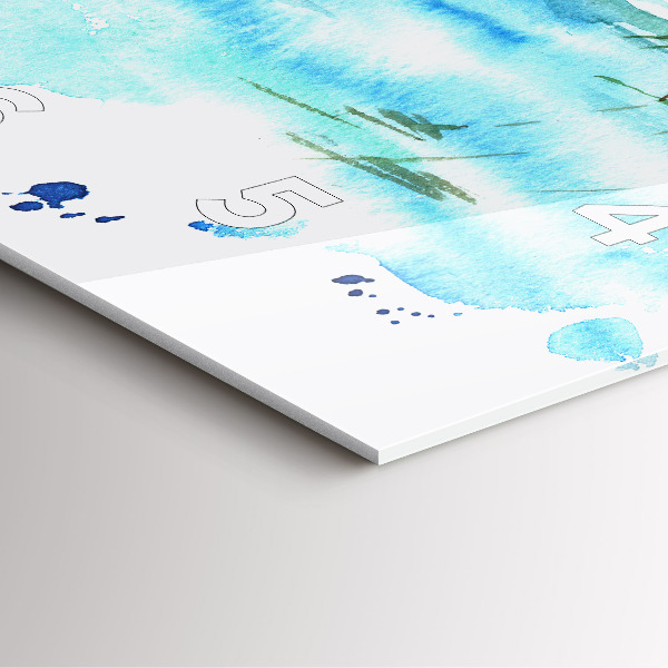 Szögletes fali üvegóra Kép egy lakatlan szigetről