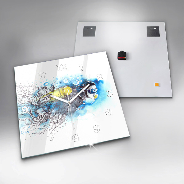 Szögletes fali üvegóra Víz alatti halak élete