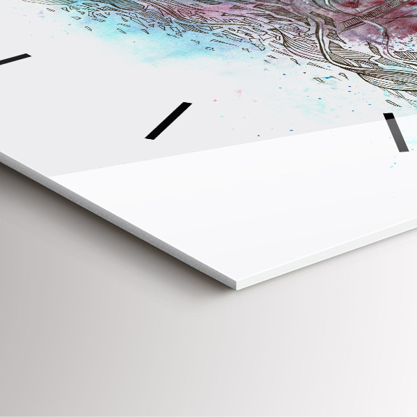 Szögletes fali üvegóra Űrhajós absztrakció