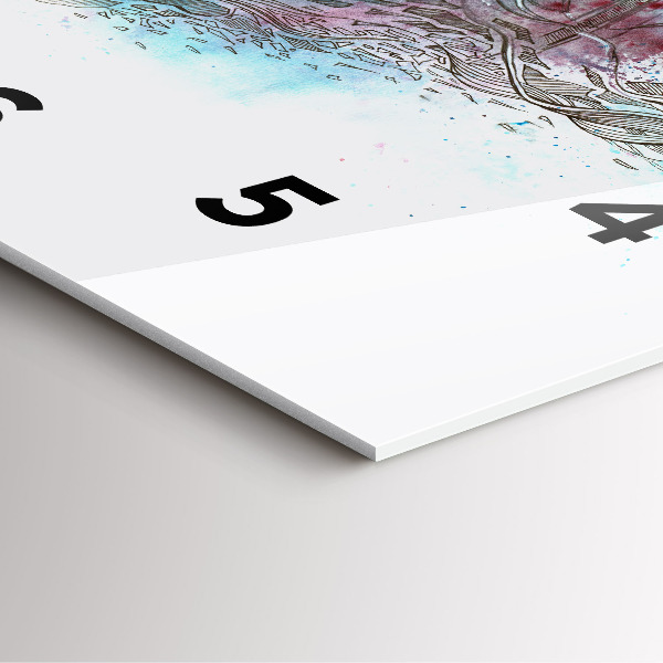 Szögletes fali üvegóra Űrhajós absztrakció