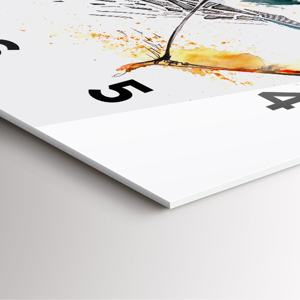 Szögletes fali üvegóra Egy harcos a vadászatban