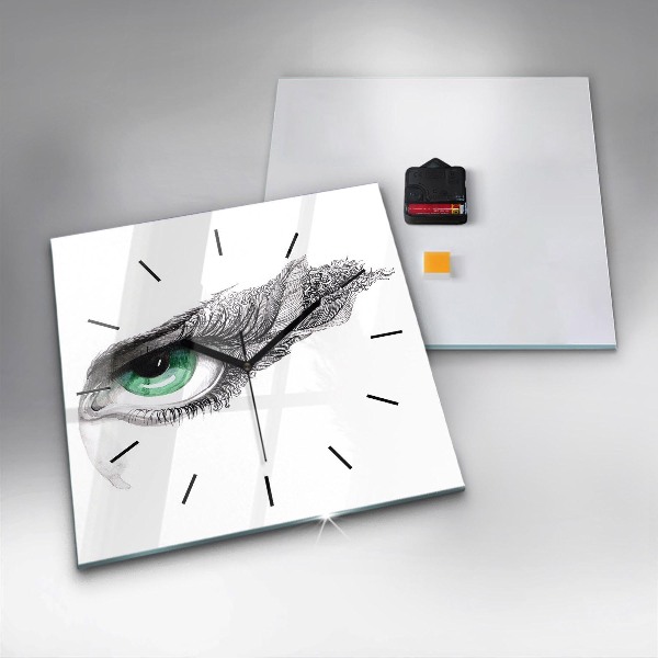 Szögletes fali üvegóra Az emberi szem absztrakciója