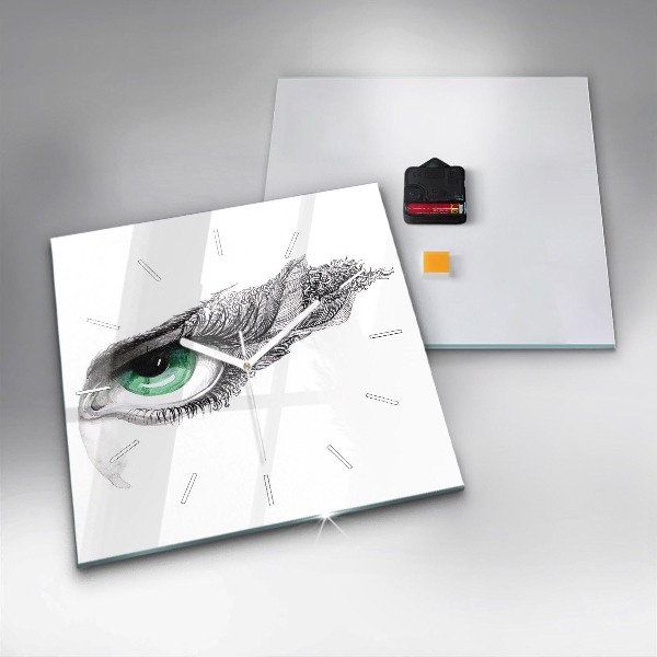 Szögletes fali üvegóra Az emberi szem absztrakciója