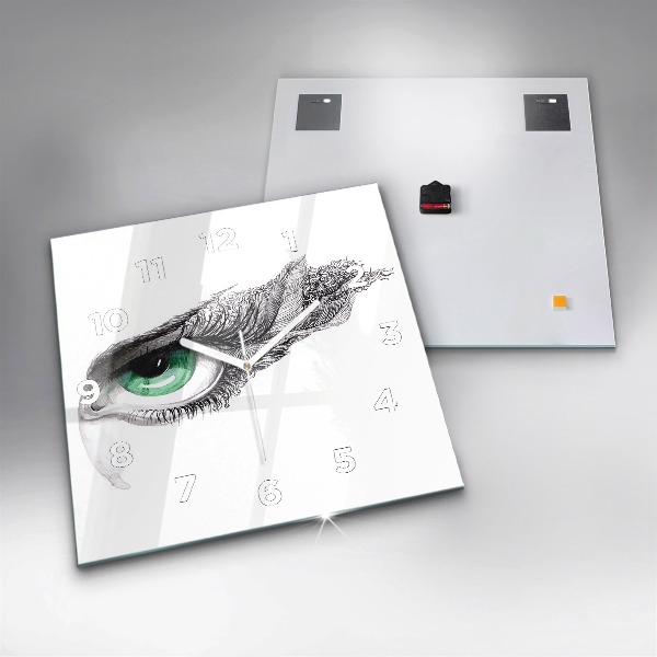 Szögletes fali üvegóra Az emberi szem absztrakciója