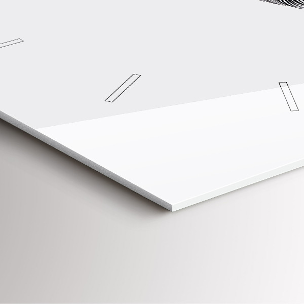 Szögletes fali üvegóra Az emberi szem absztrakciója