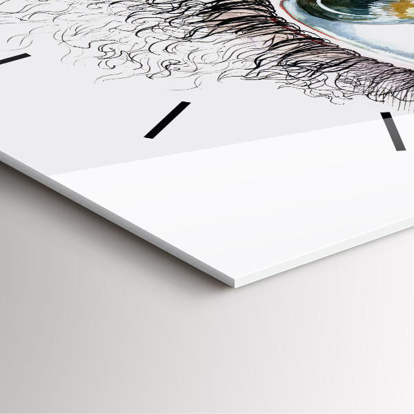 Szögletes fali üvegóra Emberi szem rajza