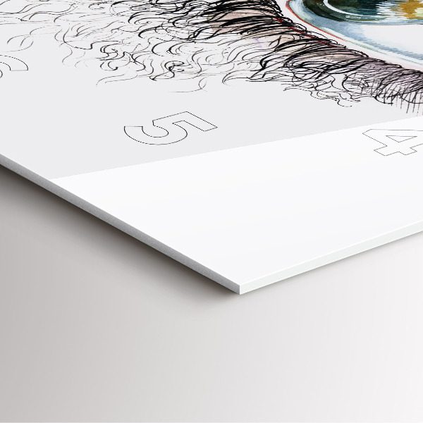 Szögletes fali üvegóra Emberi szem rajza