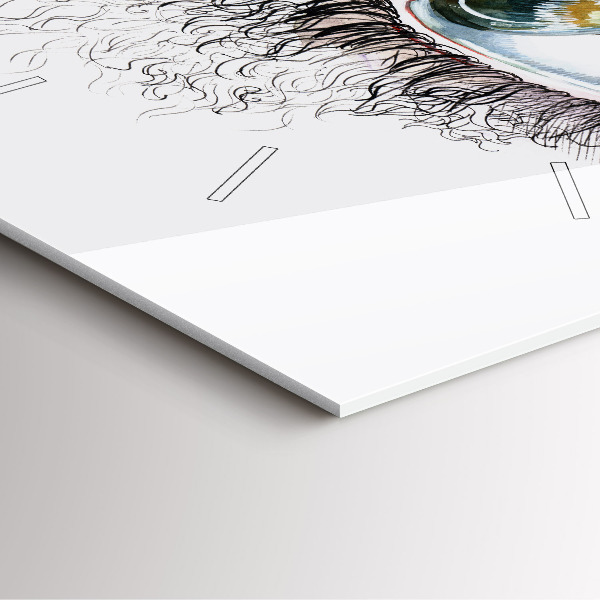 Szögletes fali üvegóra Emberi szem rajza