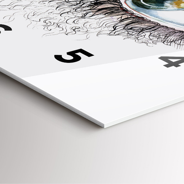 Szögletes fali üvegóra Emberi szem rajza