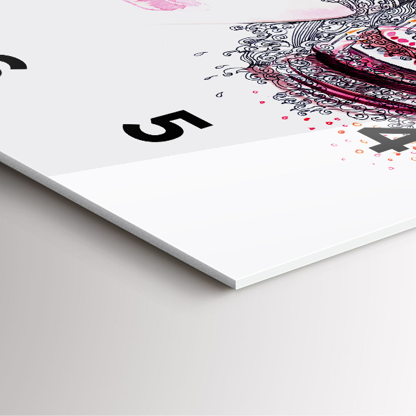 Szögletes fali üvegóra Édes nő tortával