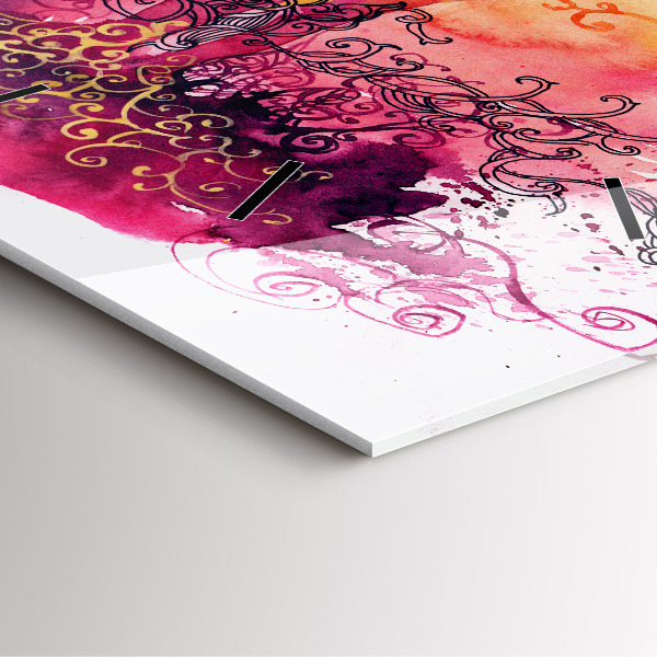 Szögletes fali üvegóra Akvarell szerelmes pár