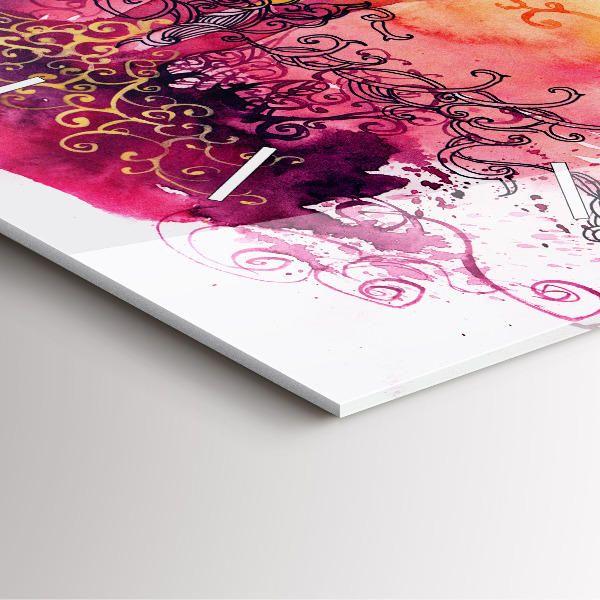 Szögletes fali üvegóra Akvarell szerelmes pár