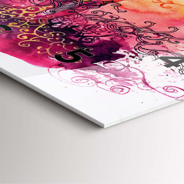 Szögletes fali üvegóra Akvarell szerelmes pár