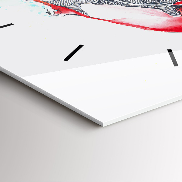 Szögletes fali üvegóra Színes papagáj repülés közben