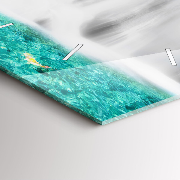 Szögletes fali üvegóra Vízesés Thaiföldön