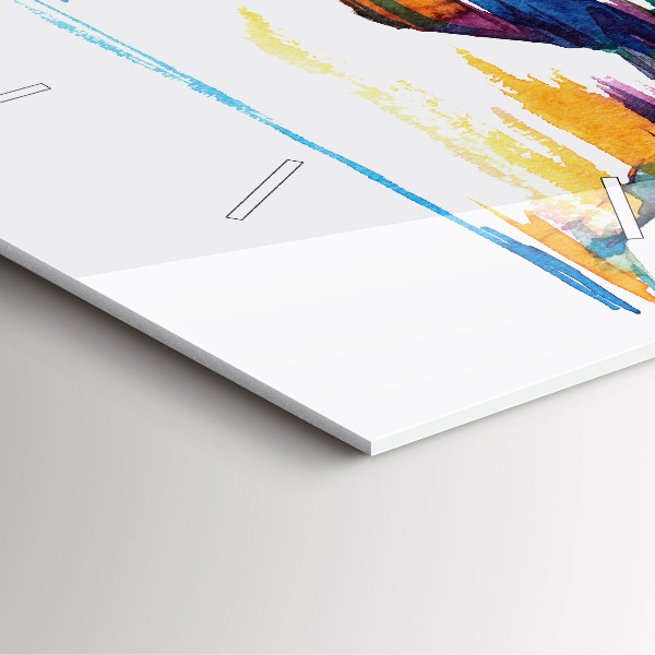 Szögletes fali üvegóra Futó illusztráció