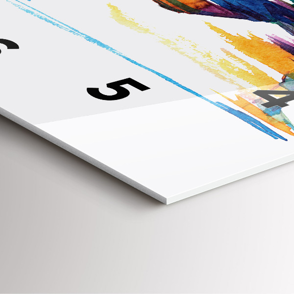 Szögletes fali üvegóra Futó illusztráció