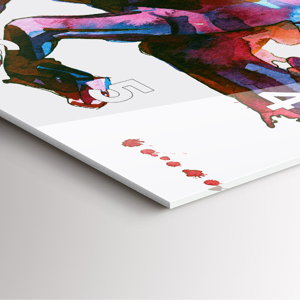 Szögletes fali üvegóra Egy ló szökésben