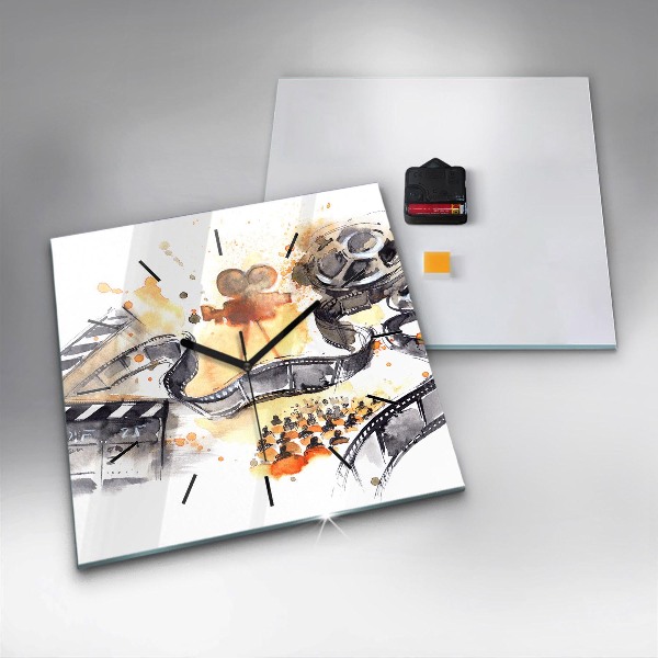 Szögletes fali üvegóra Operatőr kamera