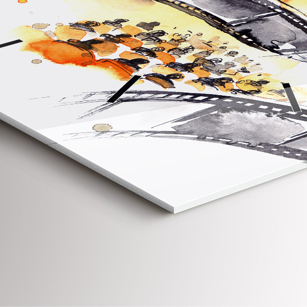 Szögletes fali üvegóra Operatőr kamera