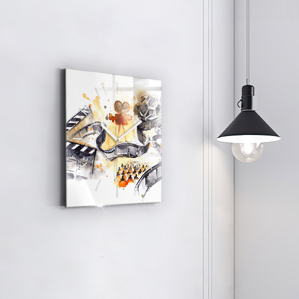 Szögletes fali üvegóra Operatőr kamera