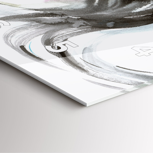 Szögletes fali üvegóra Absztrakt ló és a nő