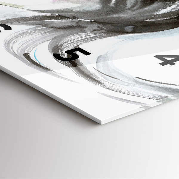 Szögletes fali üvegóra Absztrakt ló és a nő