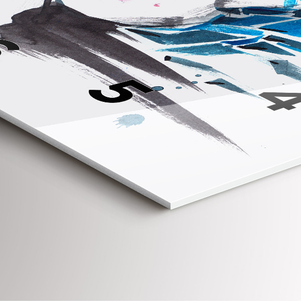 Szögletes fali üvegóra Absztrakt női arc