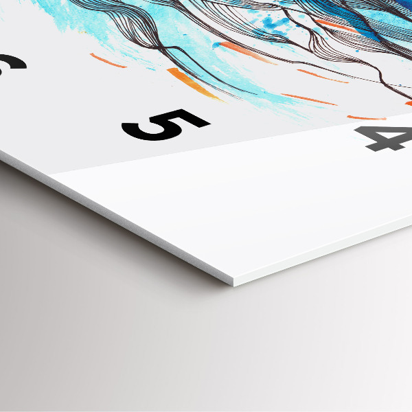 Szögletes fali üvegóra Egy kézibeszélő illusztrációja